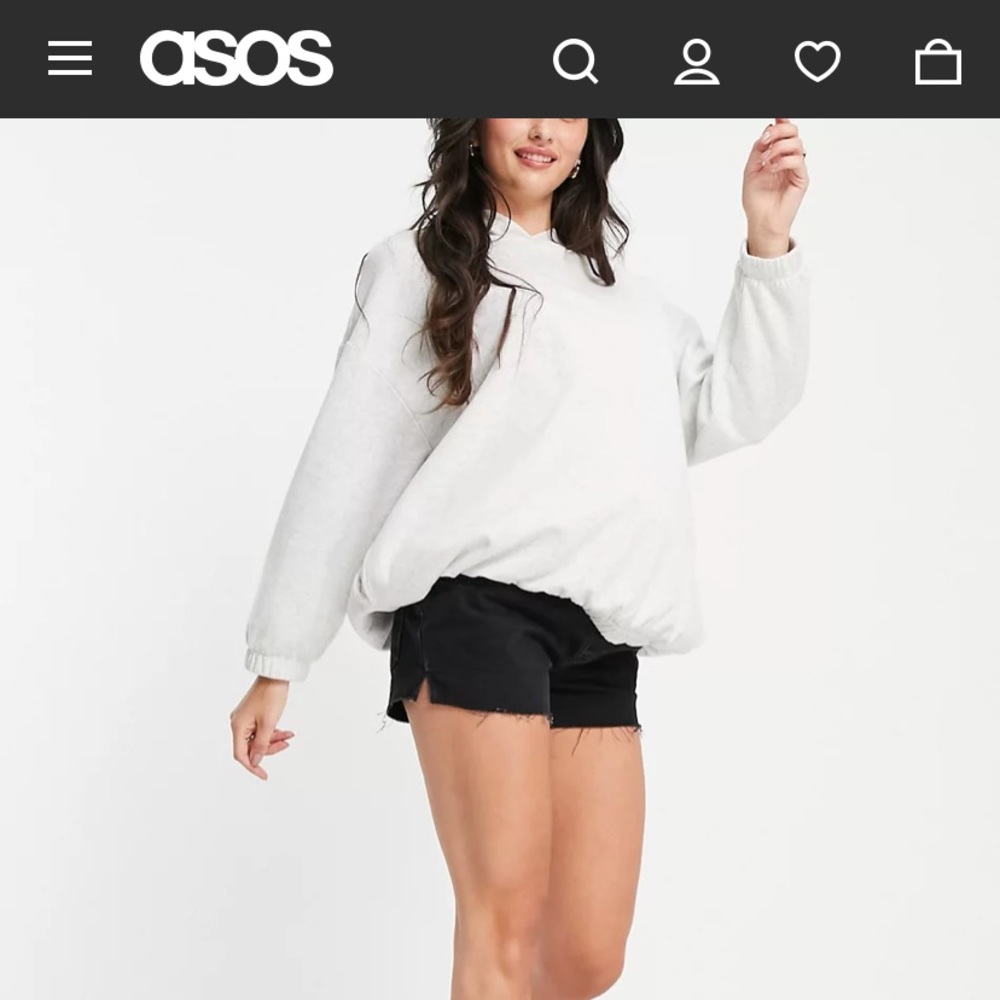 NWT ASOS New Look Maternity underbump denim shorts in black Size 6